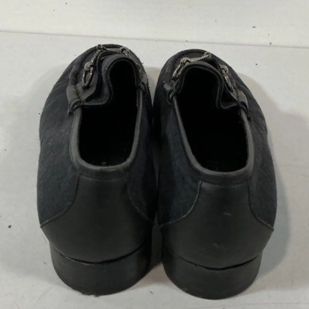 Gucci GG Black Canvas Men’s Horsebit Loafers Size 45E